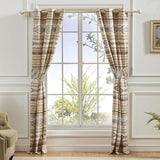 Barefoot Bungalow Phoenix with 2-Panels And 2-Tie Backs Window Curtain Panel Pair - 42x84", Tan