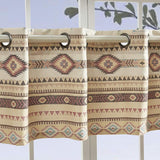 Barefoot Bungalow Phoenix Fabric with Grommets Rods Window Treatment Valance - 84x16", Tan