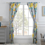 Greenland Home Fashion Watercolor Dream Curtains - Gray 42x84"