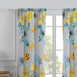 Greenland Home Fashion Watercolor Dream Curtains - Gray 42x84"