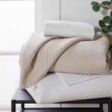 Barefoot Bungalow Parker Coverlet Comfortable Bedding All Season Stylish Quilt Set, 3-Piece Full/Queen, Linen