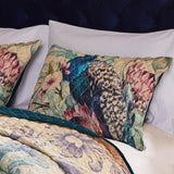 Barefoot Bungalow Eden Peacock Printed Pillowcase Soft Bed Pillows for Sleeping Sham, King 20x36-inch, Ecru