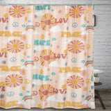 Greenland Home Fashion Cassidy Shower Curtain - Farmhouse Cloth Bathroom - Peach 72x72"