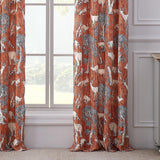 Greenland Home Fashions Barefoot Bungalow Menagerie Window Panel Pair - 42x84", Saffron
