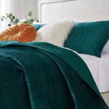 Greenland Home Fashions Barefoot Bungalow Riviera Velvet Pillow Sham - Teal