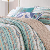 Barefoot Bungalow Phoenix Quilt and Pillow Sham Set - Turquoise