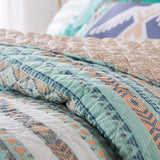 Barefoot Bungalow Phoenix Quilt and Pillow Sham Set - Turquoise