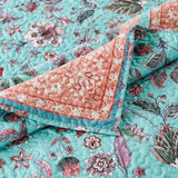 Greenland Home Fashions Barefoot Bungalow Audrey Quilt and Pillow Sham Set - Turquoise