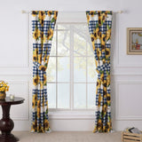 Greenland Home Fashions Barefoot Bungalow Sunflower Window Panel Pair - 42x84", Gold