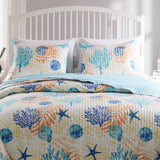 Greenland Home Fashions Montego Pillow Sham - Aqua
