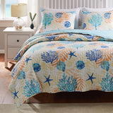 Greenland Home Fashions Montego Pillow Sham - Aqua