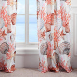 Greenland Home Fashions Beach Days Window Panel Pair - 42x84", Coral