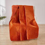 Barefoot Bungalow Riviera Velvet Throw Blanket - 50x60", Spice
