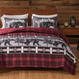 Greenland Home Timberline Quilt and Pillow Sham Set - Red