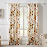 Somerset Curtain Panels (Set of 2) with Tiebacks 84" x 42" Gold by Greenland Home fashions