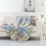 Emma Patchwork Floral Print Quilted Throw Blanket 50