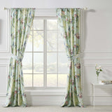 Pavona Enchanted Garden Curtain Panels with Tiebacks 84" by Greenland Home Fashions