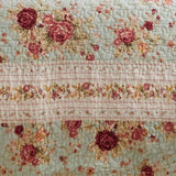 Greenland Home Antique Rose Authentic Patchwork Construction Quilt Set Blue