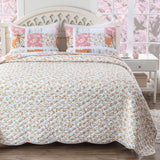 Greenland Home Everly Shabby Chic Floral Design Quilt Set