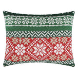 Greenland Home Fashion Fair Isle Ultra Soft & Comfortable Pillow Sham Red