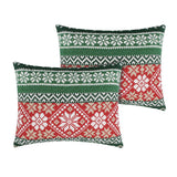 Greenland Home Fashion Fair Isle Ultra Soft & Comfortable Pillow Sham Red