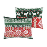 Greenland Home Fashion Fair Isle Ultra Soft & Comfortable Pillow Sham Red