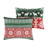 Greenland Home Fashion Fair Isle Ultra Soft & Comfortable Pillow Sham Red