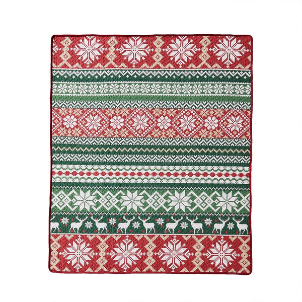 Greenland Home Fashion Fair Isle Ultra Soft High-Quality Throw Blanket Standard