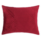 Greenland Home Fashion Riviera Velvet Ultra Soft & Comfortable Pillow Sham Red