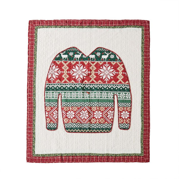 Greenland Home Fashion Ugly Sweater Ultra Soft High-Quality Throw Blanket Standa
