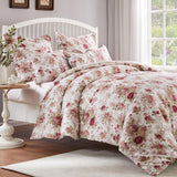 Greenland Home Fashions Antique Rose Luxurious Comfortable 3 Pieces Duvet Cover Set Ivory