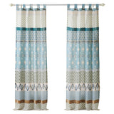 Greenland Home Fashions Thalia Stylized Florals and Geometric Prints Bohemian Ultimate Comfort Panel Pair Each Panel 42"x84" Blue