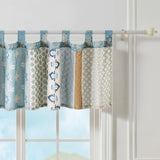 Greenland Home Fashions Thalia Stylized Florals and Geometric Prints Bohemian Ultimate Comfort Valance 84"x21" Blue