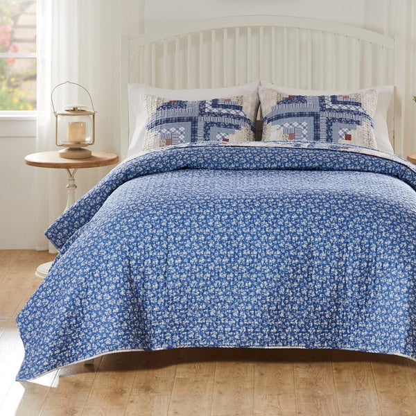 Greenland Home Fashions Reversible Rustic Log Cottage Cabin Motifs Cotton Face M