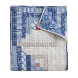 Greenland Home Fashions Reversible Rustic Log Cottage Cabin Design Microfiber Back Premium Cotton Face Throw 50" x 60" Calico