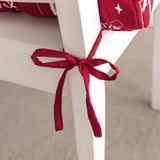 Greenland Home Fashions 100% Woven Polyeste Peppermint Party Furniture Cushion Chair Pad 18" x 18" x 2" Red