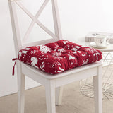 Greenland Home Fashions 100% Woven Polyeste Peppermint Party Furniture Cushion Chair Pad 18" x 18" x 2" Red