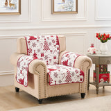 Greenland Home Fashions 100% Jacquard Woven Polyester Peppermint Party Furniture Protector Red
