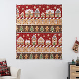 Greenland Home Fashions Gingerbread Lane Luxurious Super Soft Plush Throw Blanket 50" x 60" Red