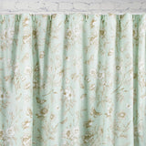 Greenland Home Fashions Olivia Floral and Butterfly Print 12 Buttonholes Bath Shower Curtain 72" x 72" Mint