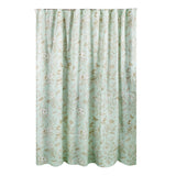Greenland Home Fashions Olivia Floral and Butterfly Print 12 Buttonholes Bath Shower Curtain 72" x 72" Mint