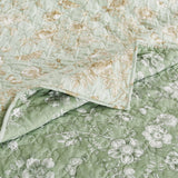 Greenland Home Fashions Olivia 100% Cotton Beautiful Floral and Butterfly Print Accessory Throw 50" x 60" Mint