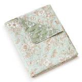 Greenland Home Fashions Olivia 100% Cotton Beautiful Floral and Butterfly Print Accessory Throw 50" x 60" Mint
