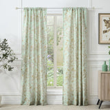 Greenland Home Fashions Olivia Light Filtering Semi Sheer 3" Rod Pocket Window Panel Pair 42" x 84" Mint