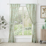 Greenland Home Fashions Olivia Light Filtering Semi Sheer 3" Rod Pocket Window Panel Pair 42" x 84" Mint