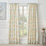 Greenland Home Fashions Chloe Light Filtering Semi Sheer 3" Rod Pocket Window Panel Pair 42" x 84" Pastel