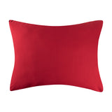 Greenland Home Fashions Snowflakes 100% Polyester Jacquard Machine Quilted Sham Standard Red