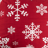 Greenland Home Fashions Snowflakes 100% Polyester Jacquard Machine Quilted Sham Standard Red