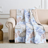 Greenland Home Fashions Tropics Accessory Throw Blanket 50" x 60" Mist