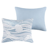 Greenland Home Fashions Dover Luxurious Ultra Soft Pillow Sham Tidal Blue
